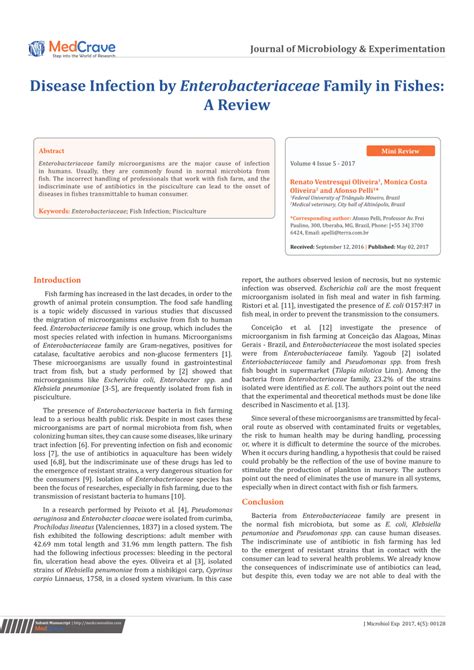 e coli in fish|Disease Infection by Enterobacteriaceae Family in Fishes: A Review.